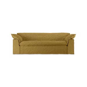 Nomad couch: 244cm, linen, burnt ochre