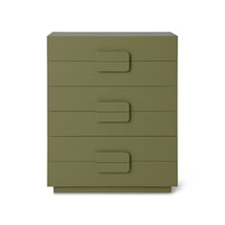 Spacious drawer cabinet army green
