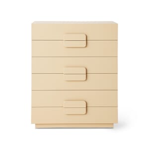 Spacious drawer cabinet cream