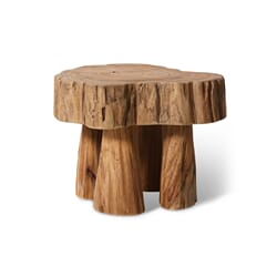Log wooden stool