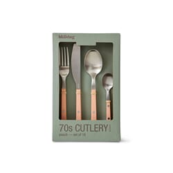 70s cutlery: peach, set of 16