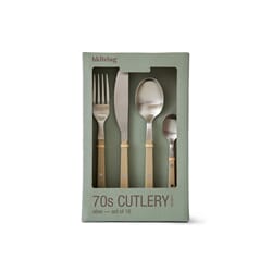 70s cutlery: olive, set of 16