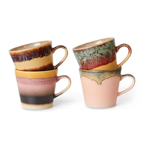 70s ceramics: cappuccino mugs vista (set of 4)