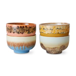 70s ceramics: noodle bowls seabreeze (set of 4)