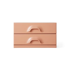Chest of 2 drawers, blush