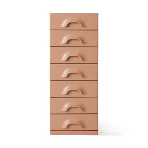 Chest of 7 drawers, blush