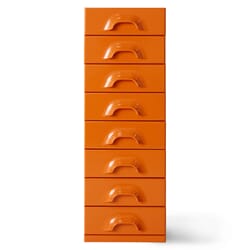 Chest of 8 drawers, tangerine