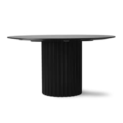 Pillar dining table round black