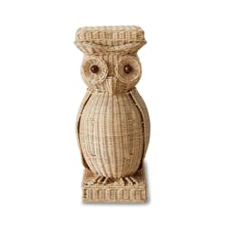Rattan owl side table