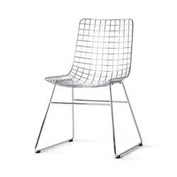 Metal wire chair silver