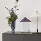 hay106_Rel Matin Table Lamp S lavender_Matin Table Lamp L pure white_Bottoms Up Vase L navy blue.jpg