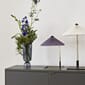 hay110_Rel Matin Table Lamp S lavender_Matin Table Lamp L pure white_Bottoms Up Vase L navy blue.jpg