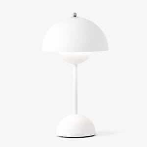 Flowerpot Oppladbar Lampe VP9 Matt Hvit
