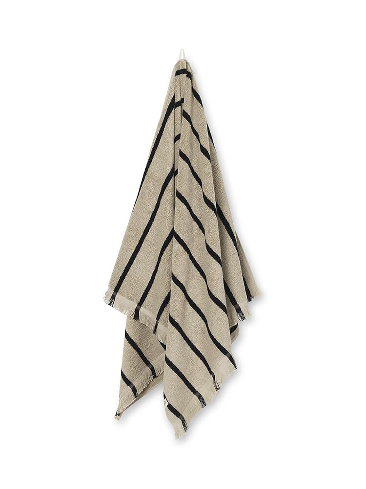 Ferm Living Alee håndkle 70 x 140 cm Sand-black