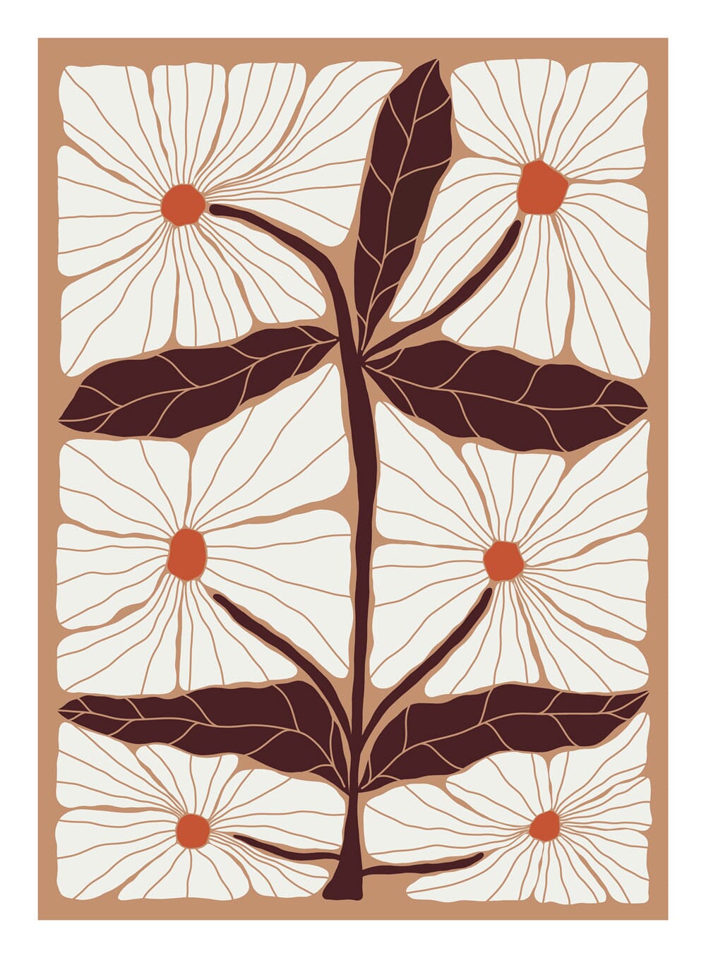 Bilde av Poster White Flowers 50x70