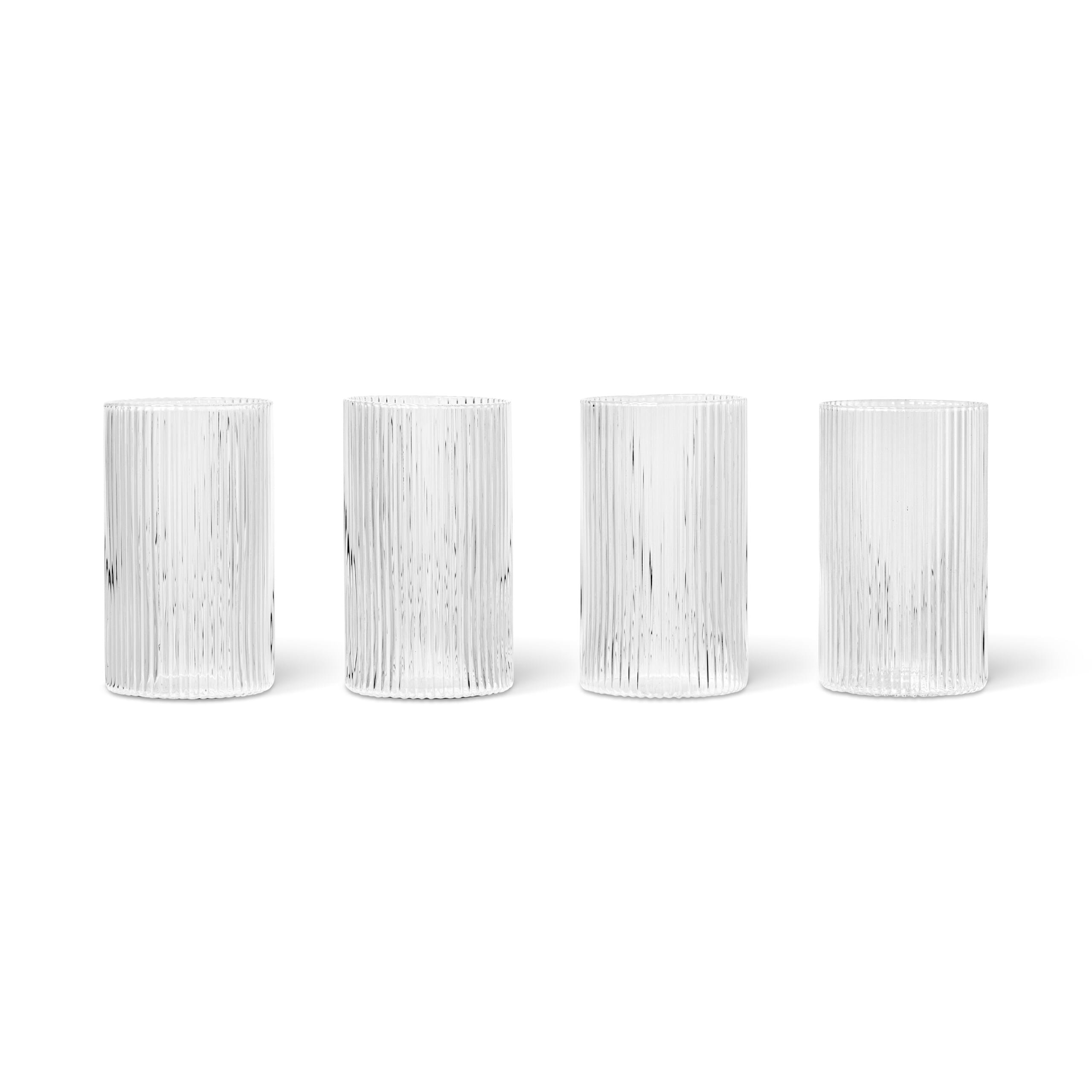 Bilde av Ferm Living - Ferm Living 4 Stk | Glass Ripple Verrines Clear - Lunehjem.no - Interiør På Nett