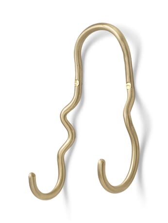 Ferm Living Curvature knagg dobbel Messing