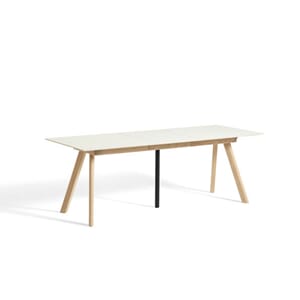 hay104_Rel 9359852039000_CPH 30 Extendable Table L160_310 x W80_Off white lino tabletop_Matt laquered frame w. 1 leaf.jpg