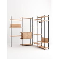 Tall Corner w/wardrobe, Cabinet and Desk