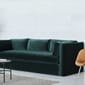 400352_Rel Hackney 3 seater Lola dark green_Rebar_Moire Kelim grey_AAC27 silk cognac, chrome base_Eiffel Shelf warm sand_.jpg