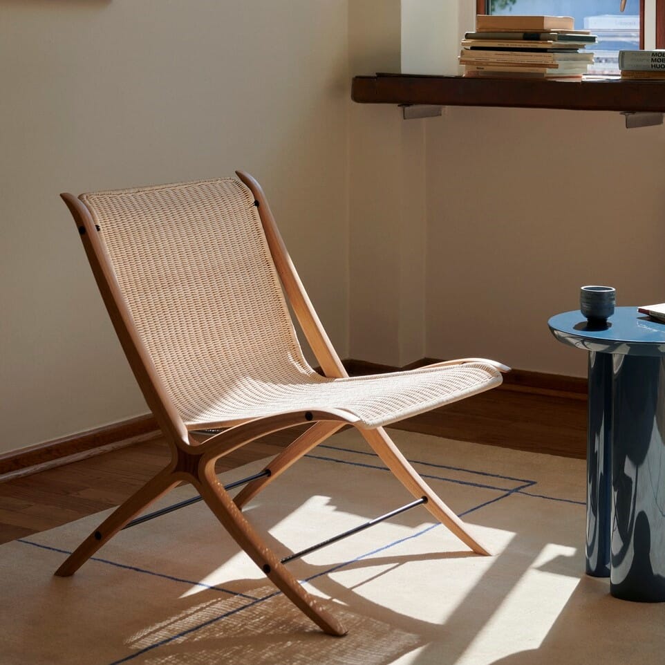 Bilde av &tradition - &tradition X Lounge Chair Hm10 Rattan Oak Walnut - Lunehjem.no - Interiør På Nett