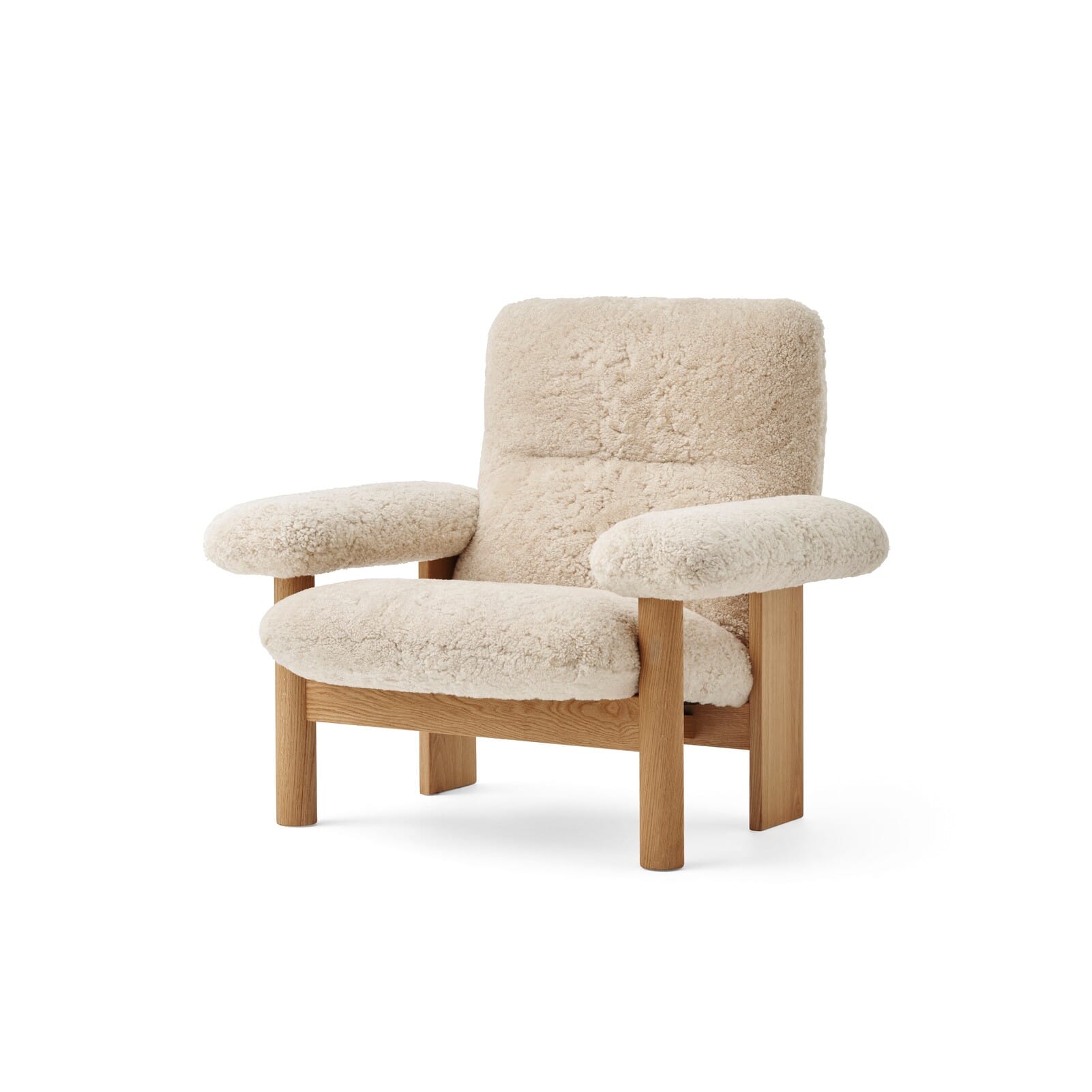 Bilde av Audo Copenhagen - Audo Copenhagen Brasilia Lounge Chair Eik/saueskinn Natur - Lunehjem.no - Interiør På Nett