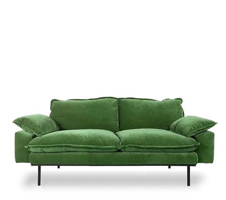 Bilde av Hk Living - Hk Living Sofa Retro Green 2 Seter - Lunehjem.no - Interiør På Nett