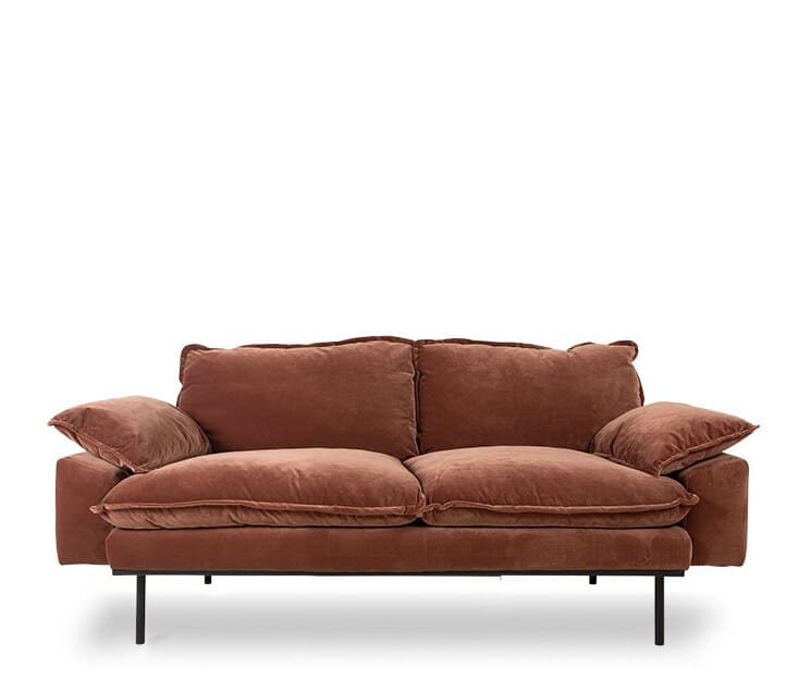 Bilde av Hk Living - Hk Living Sofa Retro Magnolia 2 Seter - Lunehjem.no - Interiør På Nett