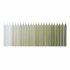 24 stk | Stearinlys Ombre Khaki