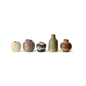 70s ceramics: small vases, pursuit (set of 5)