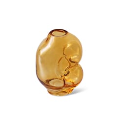 Gleam glass small vase, amber