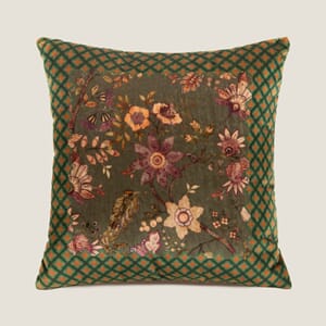 Putetrekk Frati Floral Green 50x50 cm