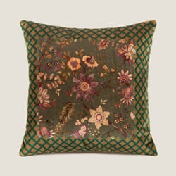 Putetrekk Frati Floral Green 50x50 cm