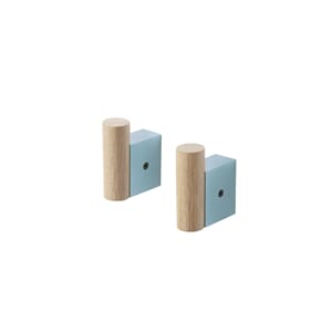 Knagg Attach Eik/Pale Blue 2 stk