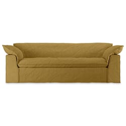 Nomad couch: 244cm, linen, burnt ochre