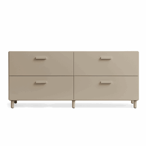 Relief Kommode Lav m/ben Beige