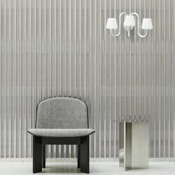 Chisel_Lounge_Chair_front_uph_Hallingdal_166_black_wb_lacquered_oak_Apollo_Wall_Sconce_3_arm_Slit_Table_High_mirror.jpg