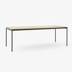 Ville Outdoor Dining Table AV26 Bronze Green frame Teak