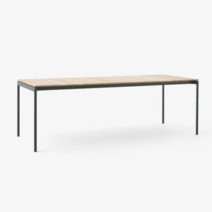 Ville Outdoor Dining Table AV26 Bronze Green frame Teak