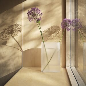 Ridge Vase White Frosted H:48