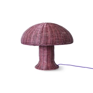 Bordlampe Rattan