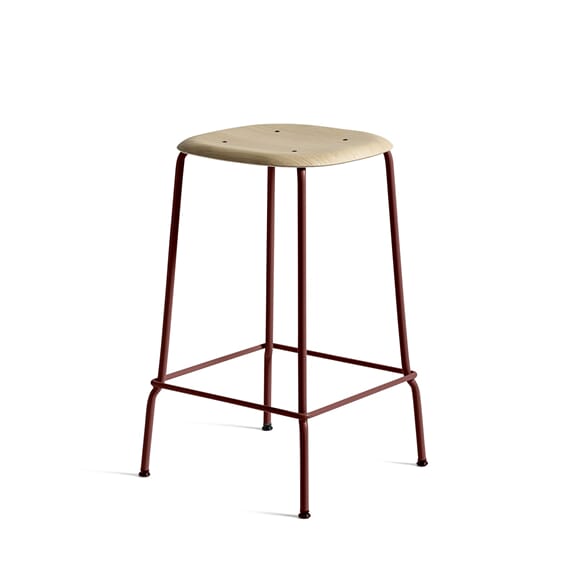 AA460-A406-AA51-01UF_Soft Edge 80 Bar Stool Low H65_Base Fall Red_wb lacquer oak seat.jpg