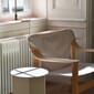 Bernard raw canvas cover wb lacquer oak_Matin Table Lamp 300 bright red_Slit Table High white.jpg