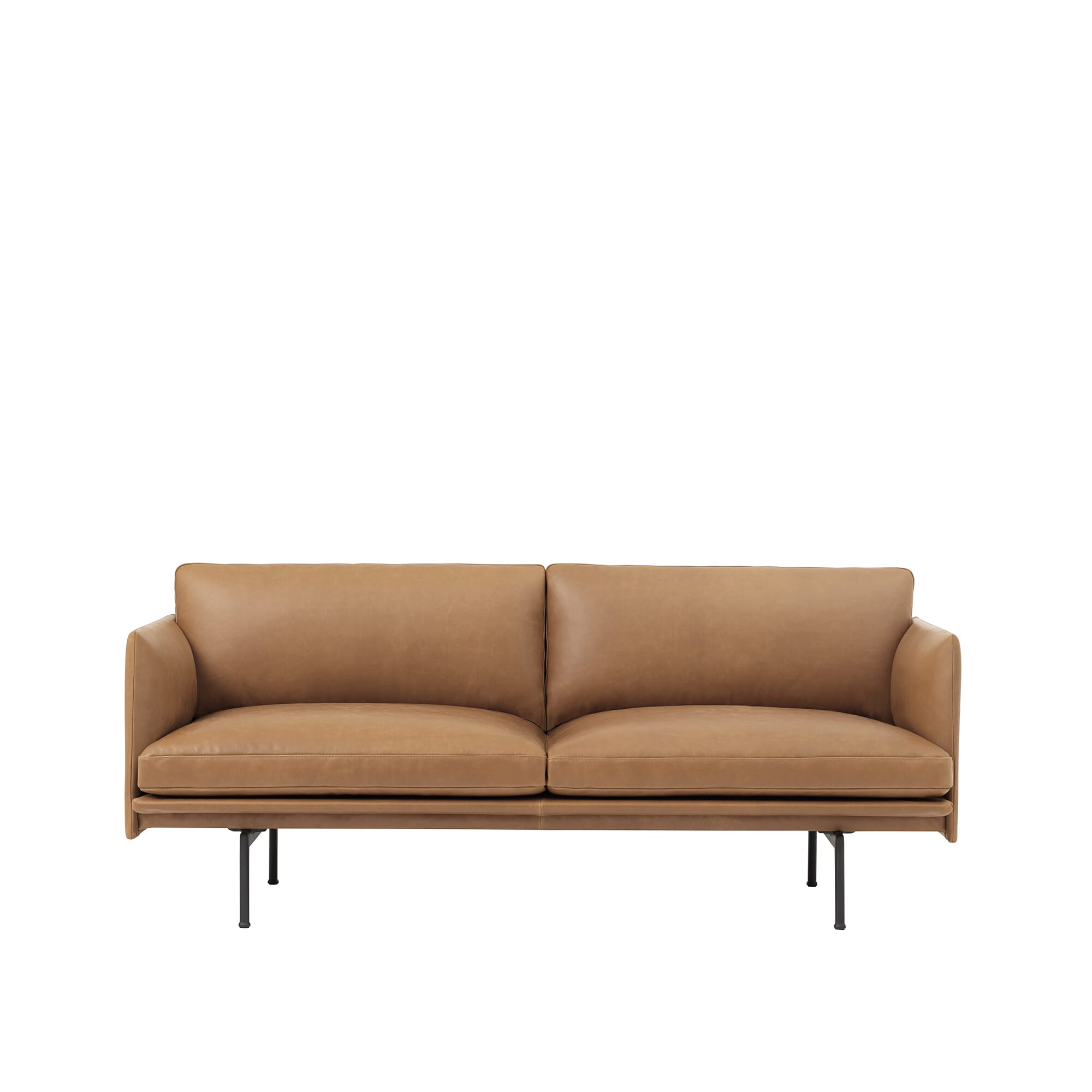 Bilde av Muuto - Muuto Outline Sofa 2 Seter - Skinn - Lunehjem.no - Interiør På Nett