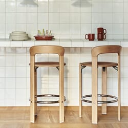 Rey Bar Stool H65_golden wb lacquered beech base_Matin Pendant 300 placid blue 01.jpg