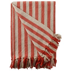 Pledd Stripe Oransje/Natur 130x180