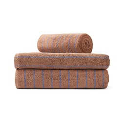 Badehåndkle Camel/Marine 70x140