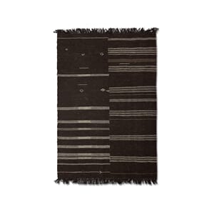 Striped woolen kelim brown (150x240cm)