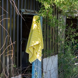 Badehåndkle Pristine/Yellow 70x140