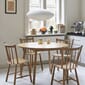 hay113_Rel Bubble Lamp Saucer M_J41 oiled oak_Triangle Leg Table oiled oak.jpg